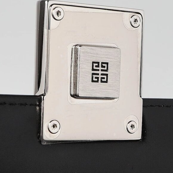 Givenchy Black Smooth Leather 4G Crossbody Bag - Picture 11 of 12